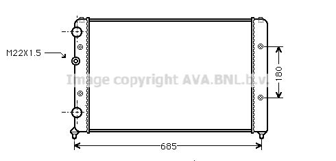 AVA QUALITY COOLING Радиатор, охлаждение двигателя VW2115